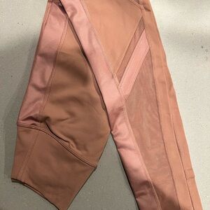 Stylish Pink Leggings with Mesh Detail